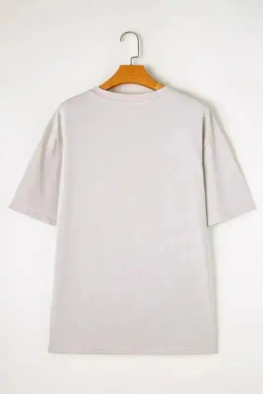 Gray Rock & Roll Graphic Distressed Vintage Tee - Fashionfitz