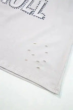 Gray Rock & Roll Graphic Distressed Vintage Tee - Fashionfitz