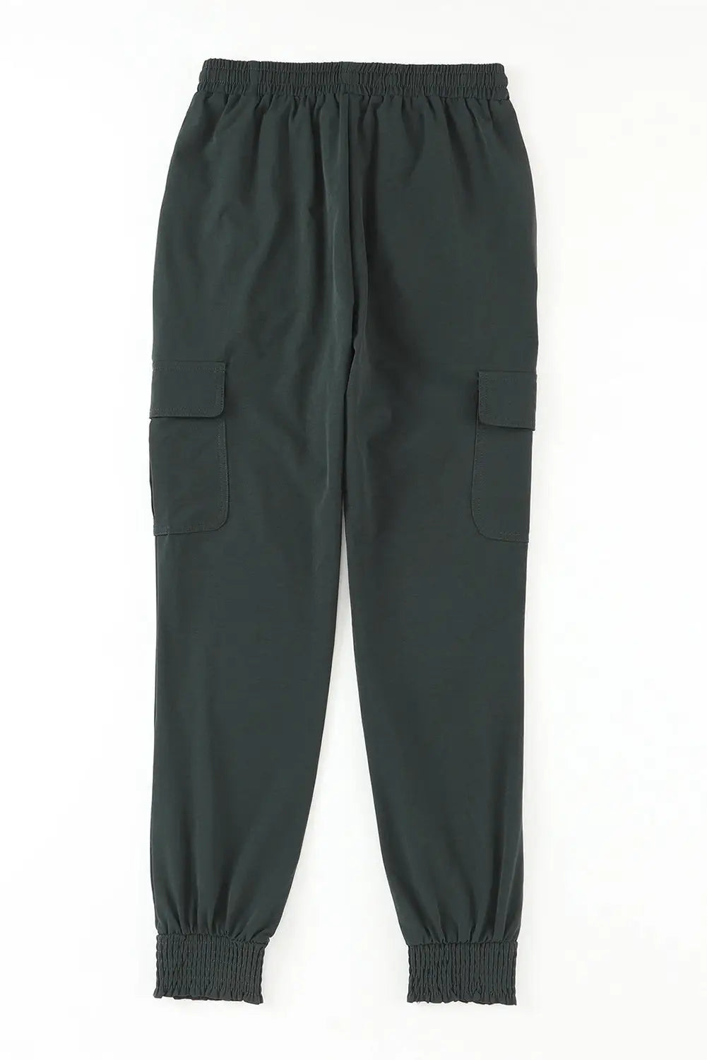 Gray side pockets slim fit drawstring high waist joggers