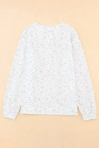 Gray Slouchy Heather Rib Knit Long Sleeve Henley Top - Fashionfitz