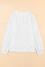 Gray Slouchy Heather Rib Knit Long Sleeve Henley Top - Fashionfitz