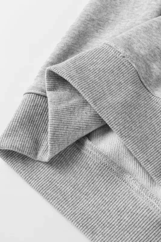 Gray Solid Classic Crewneck Pullover Sweatshirt - Fashionfitz