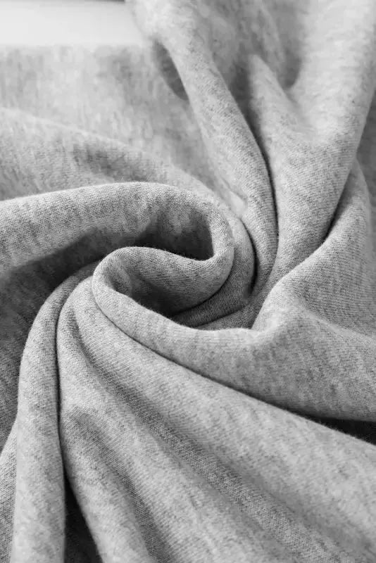 Gray Solid Classic Crewneck Pullover Sweatshirt - Fashionfitz