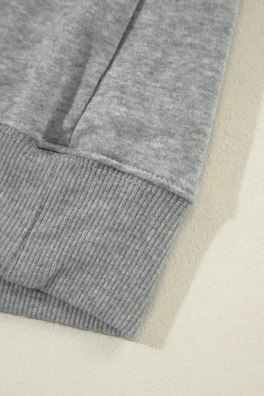 Gray Solid Classic Crewneck Pullover Sweatshirt - Fashionfitz
