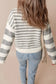 Cozy gray stripe crewneck sweater | casual & comfortable