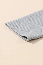 Gray Textured Kangaroo Pocket Drawstring Hooded Mini Dress - Fashionfitz