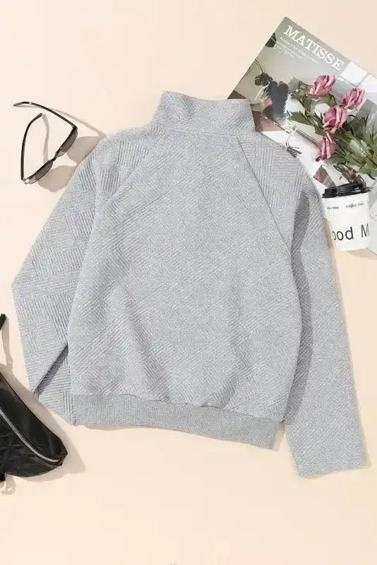 Gray Textured Kangaroo Pocket Drawstring Hooded Mini Dress - Fashionfitz