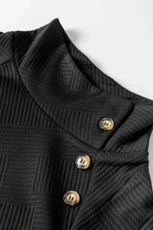 Gray Textured Kangaroo Pocket Drawstring Hooded Mini Dress - Fashionfitz