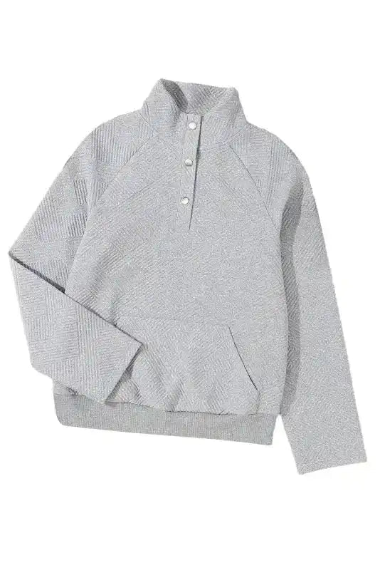 Gray Textured Kangaroo Pocket Drawstring Hooded Mini Dress - Fashionfitz