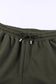 Gray tie waist side pockets cuffed lounge shorts