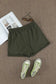 Gray tie waist side pockets cuffed lounge shorts