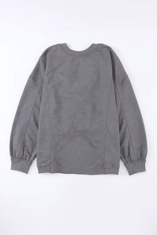 Gray twist-back oversized sweatshirt - sweatshirts & hoodies