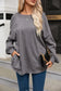 Gray twist-back oversized sweatshirt - sweatshirts & hoodies