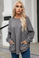 Gray twist-back oversized sweatshirt - sweatshirts & hoodies