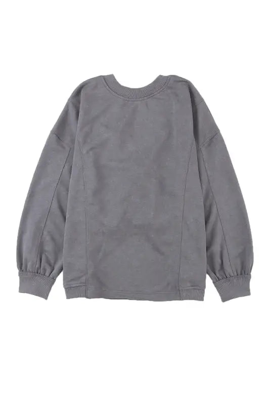 Gray twist-back oversized sweatshirt - sweatshirts & hoodies