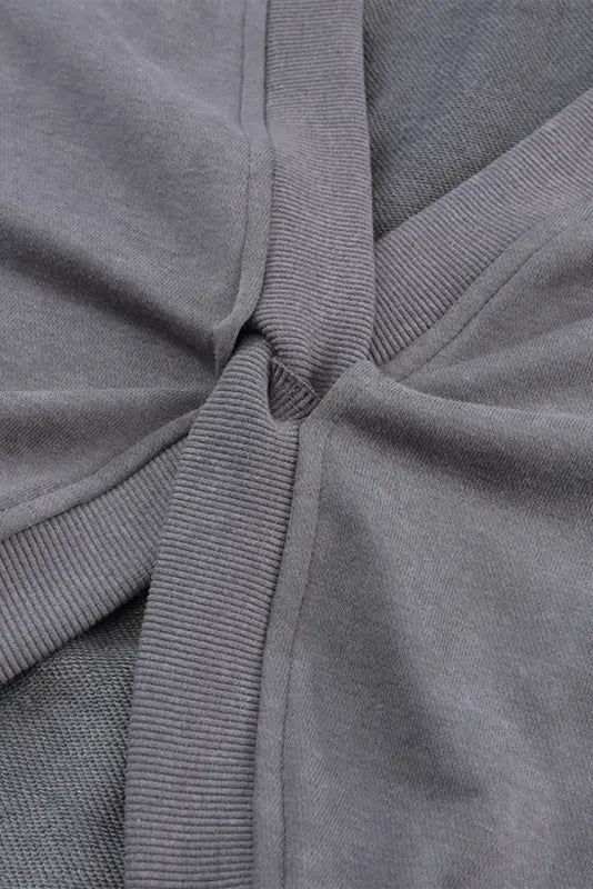 Gray twist-back oversized sweatshirt - sweatshirts & hoodies