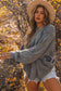 Gray twist-back oversized sweatshirt - sweatshirts & hoodies