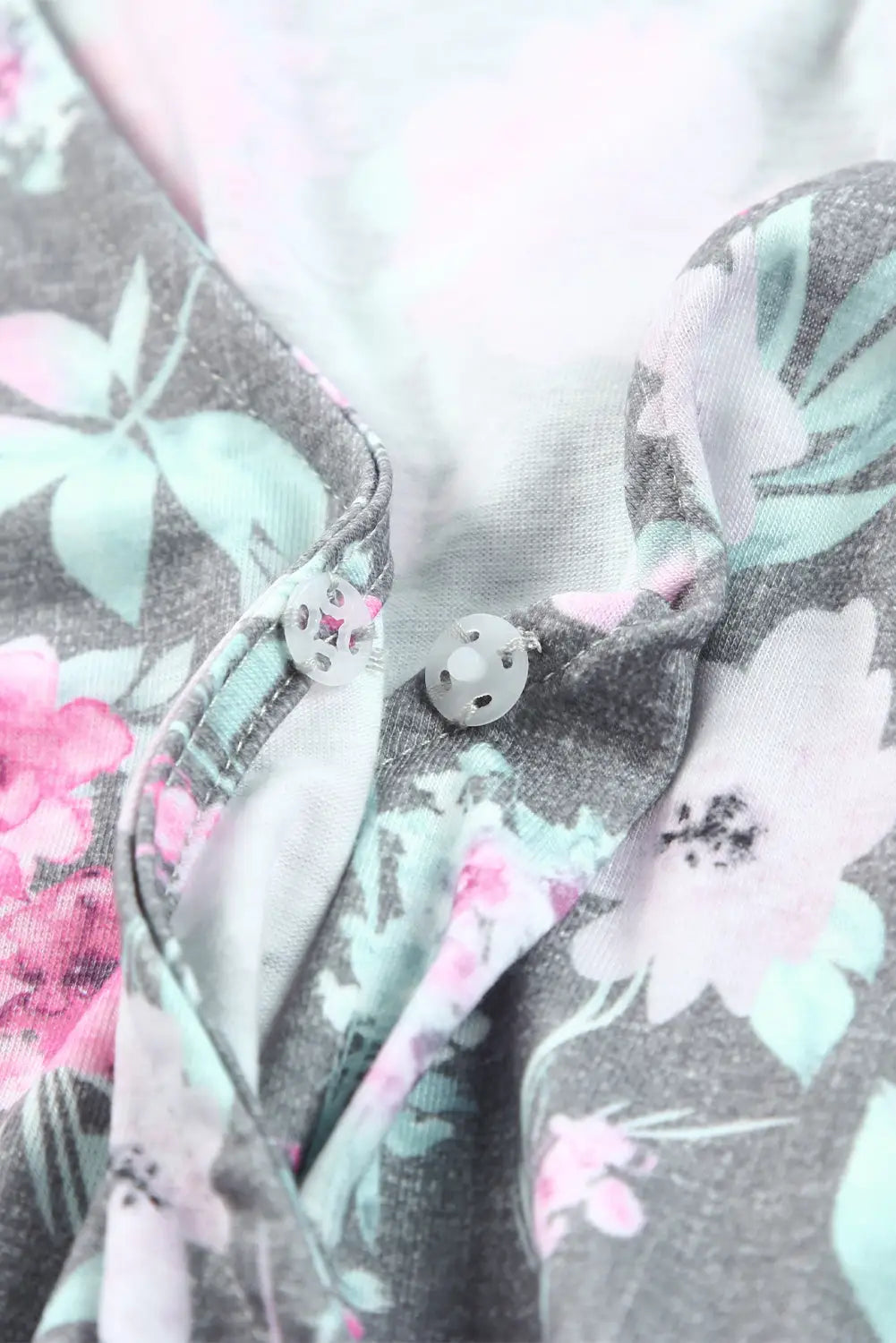 Gray vintage wash floral print sleeveless romper - jumpsuits & rompers