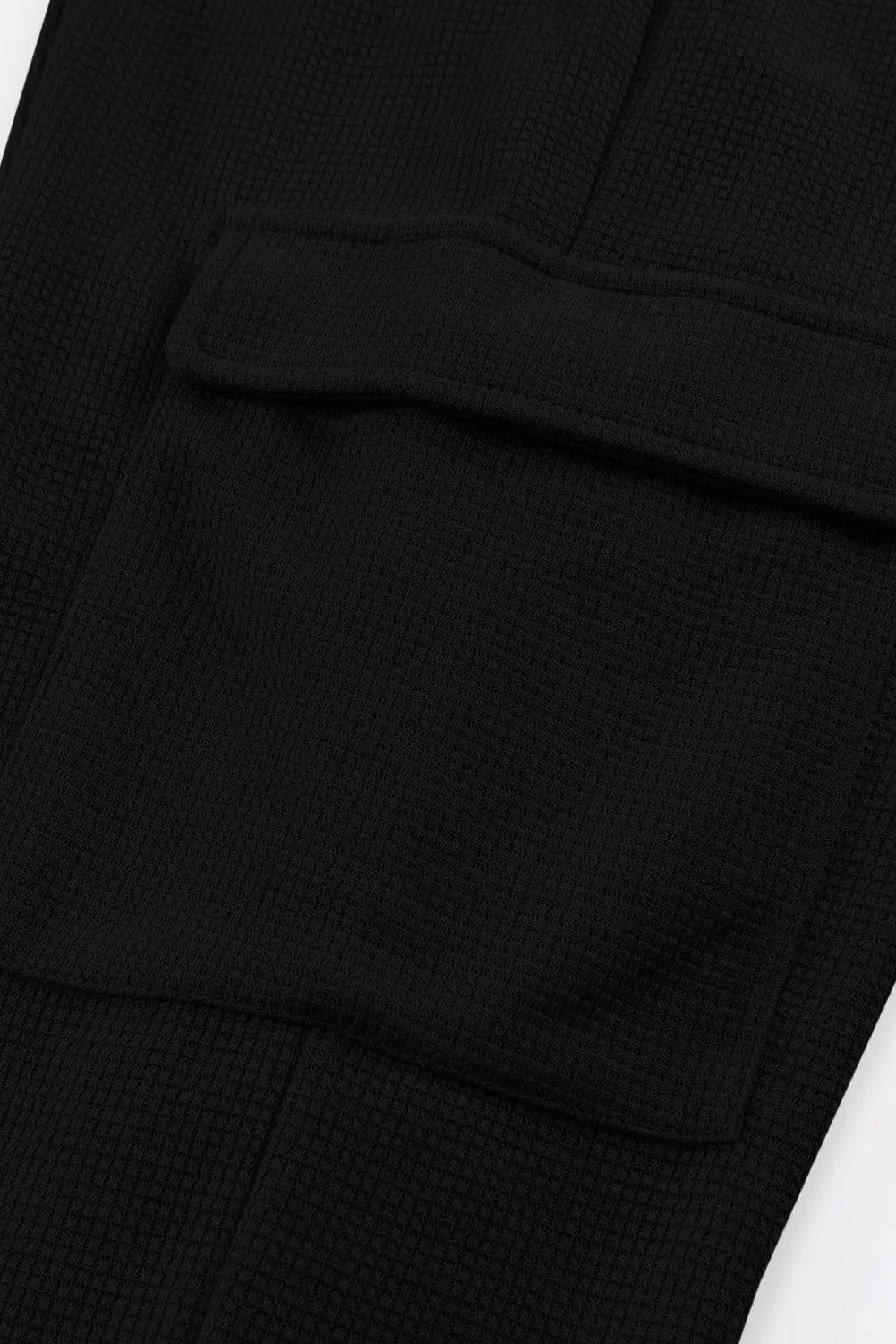 Gray waffle texture cargo pocket jogger pants - joggers