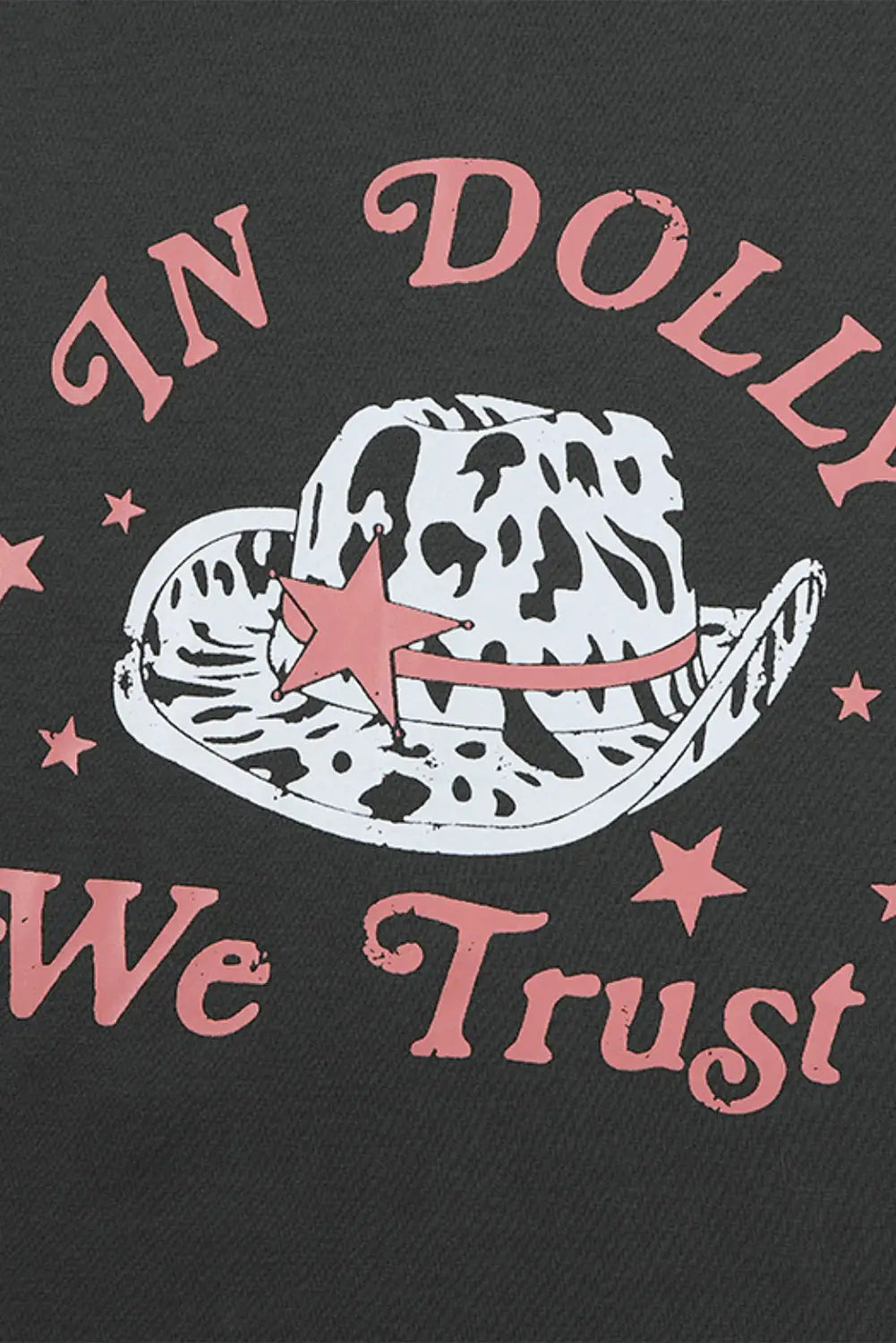 Gray we trust in dolly western fashion graphic tee - t-shirts