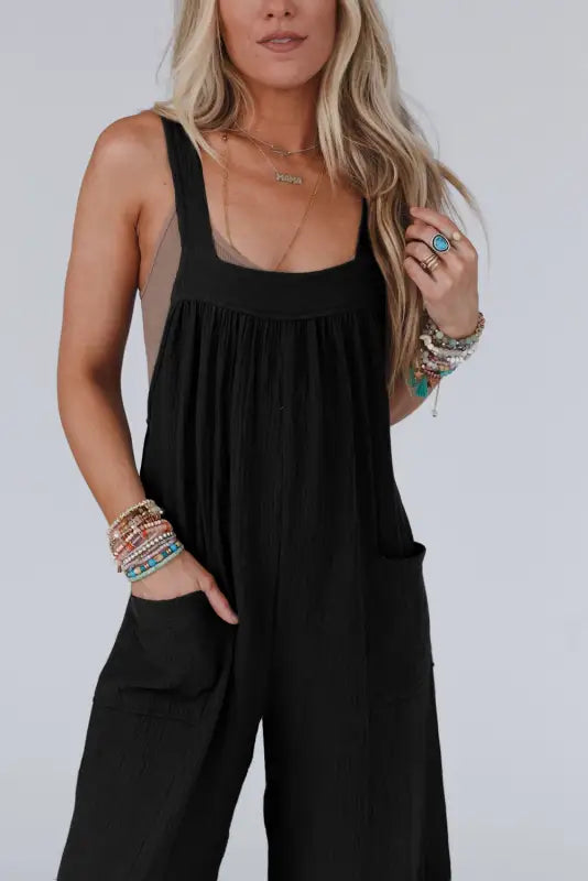 Gray wide leg ruffle jumpsuit - jumpsuits & rompers