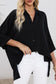 Green 3/4 puff sleeve oversize shirt - black / s / 100% polyester - shirts