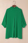 Green 3/4 puff sleeve oversize shirt - shirts