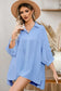 Green 3/4 puff sleeve oversize shirt - shirts