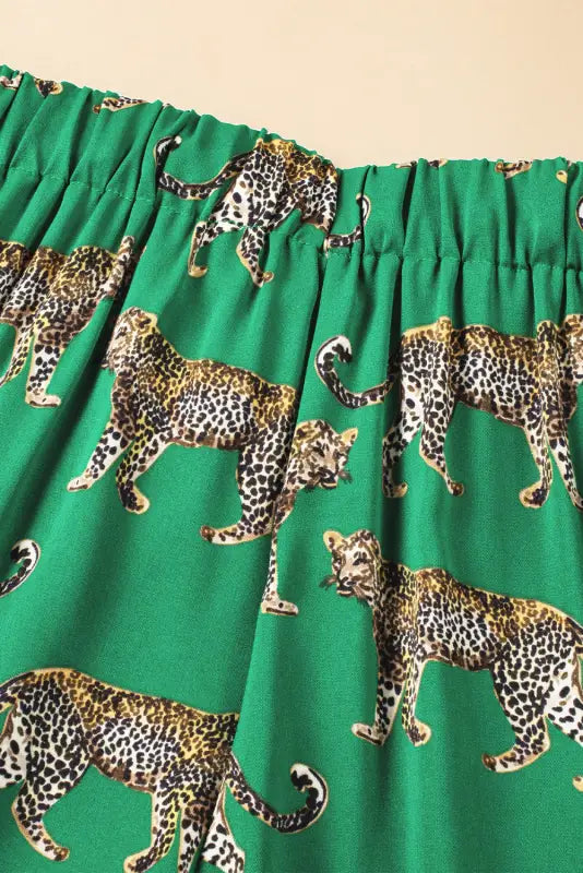 Green cheetah shirt and pants pajama set - loungewear & sleepwear/sleepwear