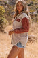 Green color block button down hooded corduroy jacket - jackets