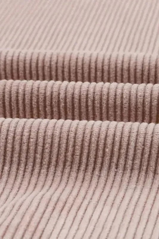 Green Color Block Button Down Hooded Corduroy Jacket - Fashionfitz