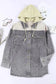Green color block button down hooded corduroy jacket - jackets