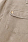 Green color block button down hooded corduroy jacket - jackets