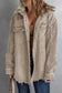 Green color block button down hooded corduroy jacket - jackets