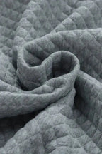 Green Color Block Patchwork Flap Pocket Quilted Shacket - Fashionfitz