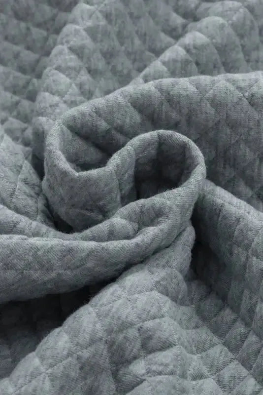 Green Color Block Patchwork Flap Pocket Quilted Shacket - Fashionfitz