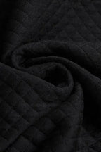 Green Color Block Patchwork Flap Pocket Quilted Shacket - Fashionfitz