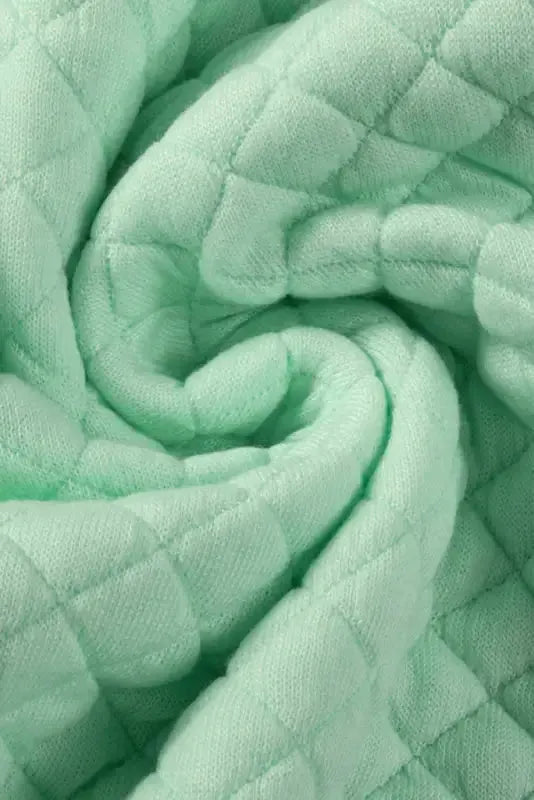 Green Color Block Patchwork Flap Pocket Quilted Shacket - Fashionfitz