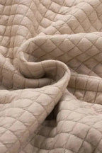 Green Color Block Patchwork Flap Pocket Quilted Shacket - Fashionfitz