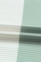 Green Color Block Ribbed Long Sleeve Top with Pocket - Fashionfitz