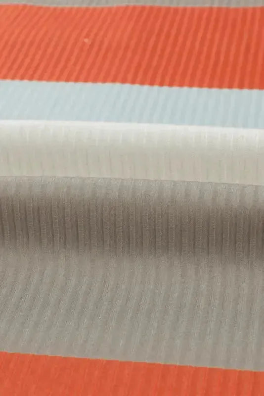 Green Color Block Ribbed Long Sleeve Top with Pocket - Fashionfitz