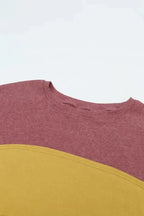 Green Colorblock Bishop Sleeve Top - Striped Casual Chic - Fashionfitz