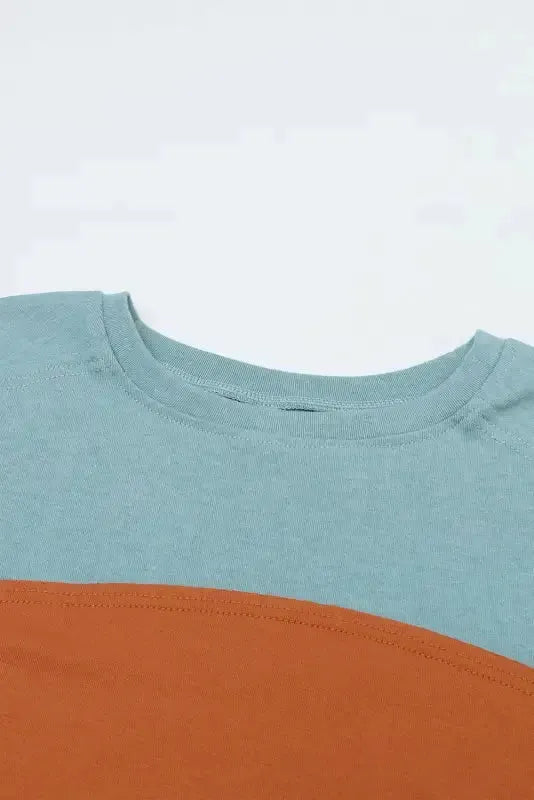 Green Colorblock Bishop Sleeve Top - Striped Casual Chic - Fashionfitz