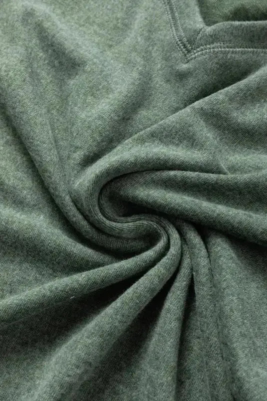 Green Crochet Lace Patch Raglan Sleeve Top - Fashionfitz