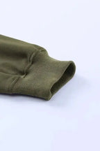 Green Drop Shoulder Cropped Sweatshirt - Fashionfitz