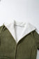 Green faux suede fleece lined open front jacket - jackets