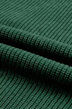 Green Knitted V Neck Sweater and Casual Pants Set - Fashionfitz