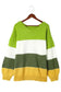 Green Plus Size Color Block Patchwork Sweater - Fashionfitz