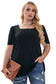 Green plus size square neck top - tops & tees