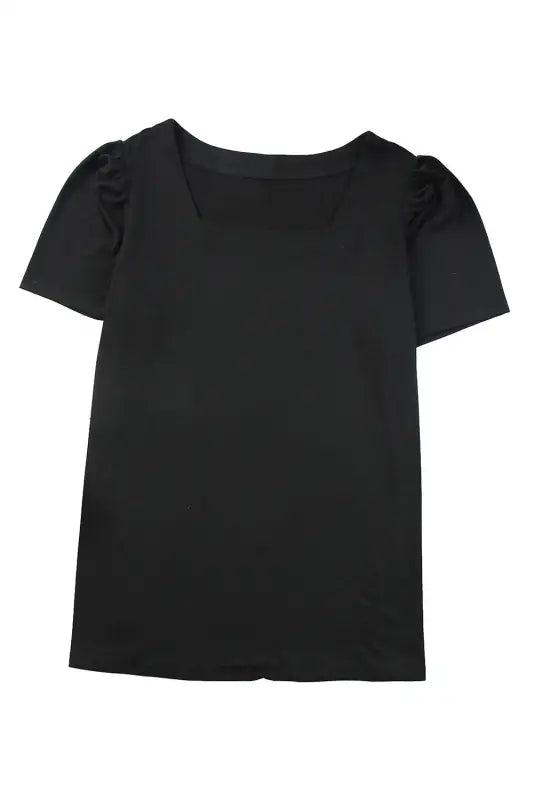 Green plus size square neck top - tops & tees